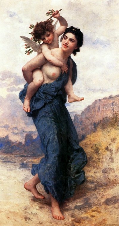 Venus and Cupid by William Adolphe Bouguereau